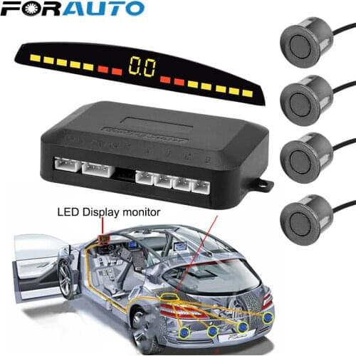 LEEPEE Auto Car Detector Car LED Parking Sensor Parktronic With 4 Sensors Universal Reverse Backup Radar Monitor System