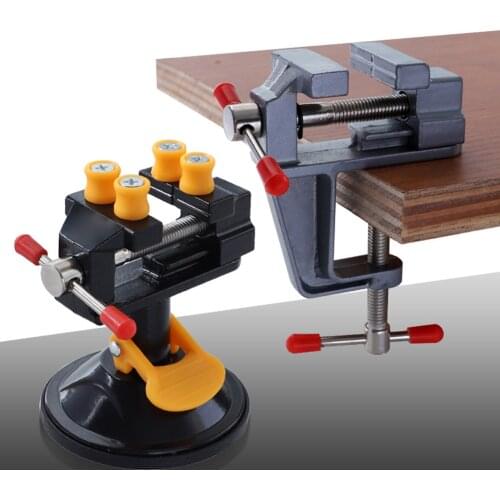 Aluminum Alloy Miniature Small Jewelers Hobby Clamp On Table Bench Vise Multi-functional Mini Tool Vice
