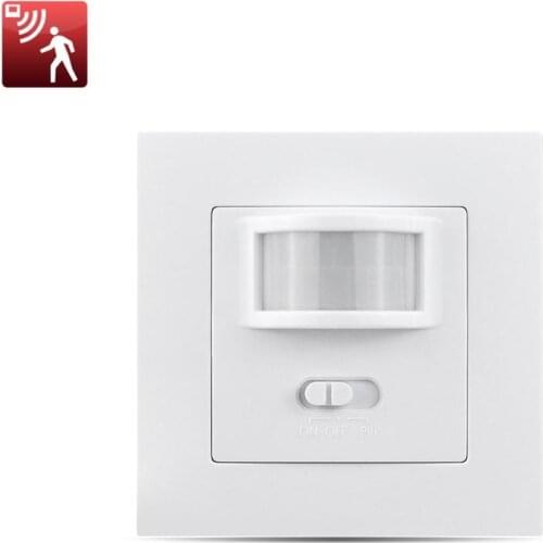 AC 110V 220V PIR Infrared Motion Sensor Wall Mounted Sensor Motion Light Switch ON/OFF Automatic Recessed For LED Lamp Bulbs