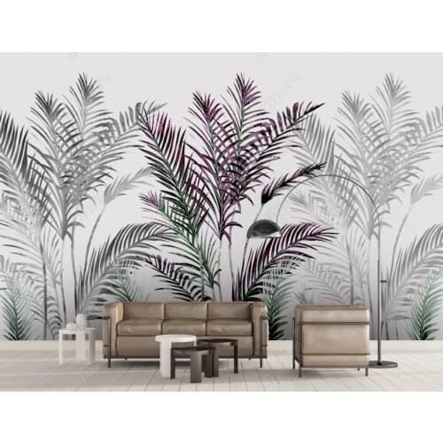 Nordic Tropical Mural 3D Wall Murals Wallpaper for Living Room Bedroom Contact Paper Wall Decor Palm Tree Wall Papers Home Decor