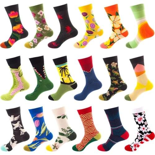 Personality Art Socks Men And Women Oil Painting Design Van Gogh Socks Cotton Mural Harajuku Skateboard Female Funny Socks Woman