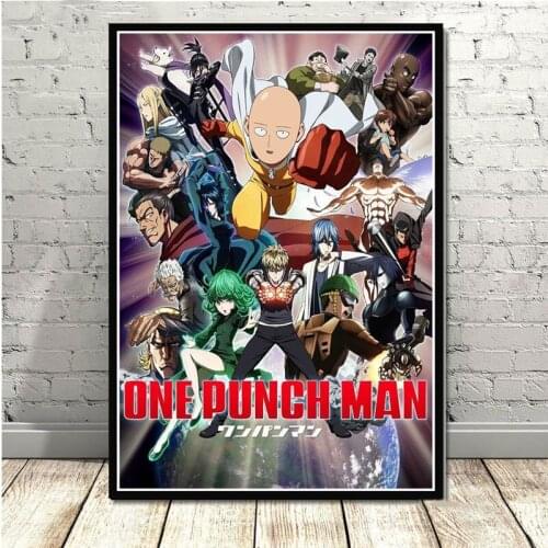 One Punch Man Home Decor Prints Anime Japan Painting HD Pictures Wall Art HD Modular Canvas Poster Bedside Background Frame