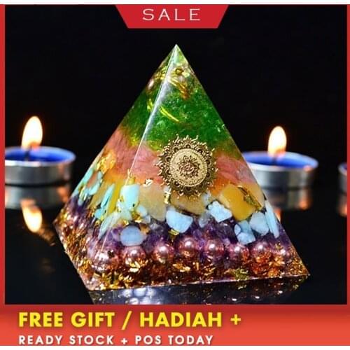 Orgonite Ariel Aura Crystal Pyramid Anahata Chakra Transparent Pyramid Jewelry Resin Decorative Craft Jewelry