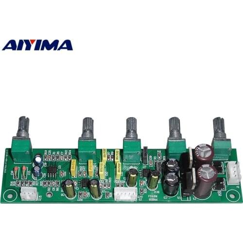AIYIMA 2.1 Home Theater Preamp Tone Board NE5532 Subwoofer Preamplifier With Treble Bass Low Frequency Independent Adjustment