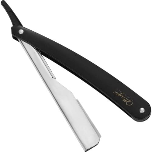 2 Colors Professional Manual Shaver Straight Edge Stainless Steel Sharp Barber Razor Folding Shaving Beard Cutter Or 10Pcs Blade