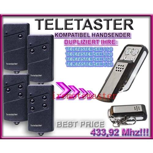 Teletaster replacement remote control for SKX1LC, SKX2LC, SKX3LC, SKX4LC 433,92MHZ beautiful