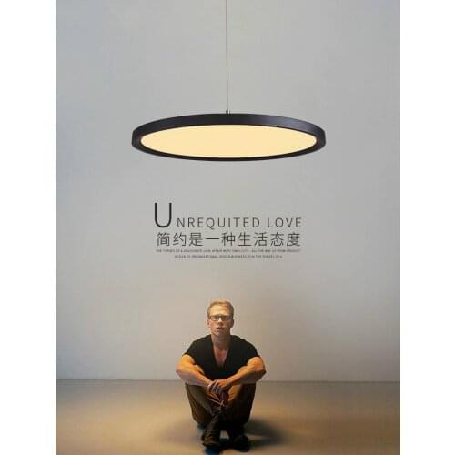 Modern Restaurant Light LED Chandelier Simple Creative Nordic Designer Single Head Round White / Black Living Room Chandeliers