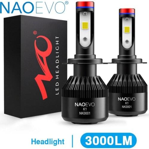 NAOEVO Led H7 Light Bulbs Car Head H4 H11 HB4 9006 9005 HB3 H1 H8 COB SMD 6000k White 30w 12v H3 H13 9007 9004 Auto Accessories