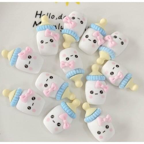 WhatIlife 10Pcs Mini Cute Simulation Bottle Flatback Resin Cabochons Scrapbooking Phone Case DIY Decor Crafts Accessories