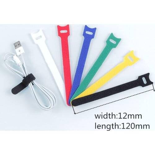 20 Pcs Hook Loop Fasteners Flex Tape Wiring Harness Tapes Cable Ties for Computer Cable Earphone Winder Cable Home Storage Tools