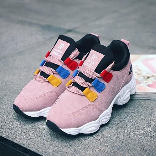 Women Chunky Sneakers Vulcanized Shoes Hot Sale Thick Bottom Shoes Female Platform Casual Footwear Non-slip Durable Basket Femme