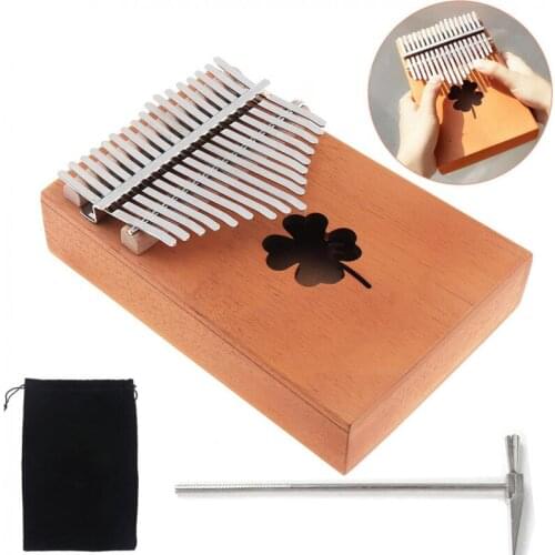 Kalimba Thumb Piano 17 Key,Portable Musical Instrument Made By Solid Mahogany with Easy to Learn Songbook Perfect Gift for Kids