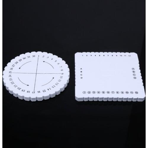 2Pcs Round Square EVA Kumihimo Disc Macrame Braided Cord String Bracelet Handma Weaving Disk Plate DIY Materials Sewing Tools