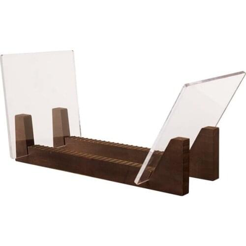 2Pcs Vinyl Record Storage Holder - Acrylic Ends - Display Your Singles and LPs in This Modern Portable Rack Unit