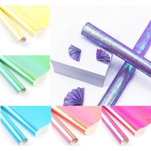 50*70cm Glitter Flower Wrapping Paper Solid Color Candy Colors Bright Film Wedding Birthday Gift Packaging
