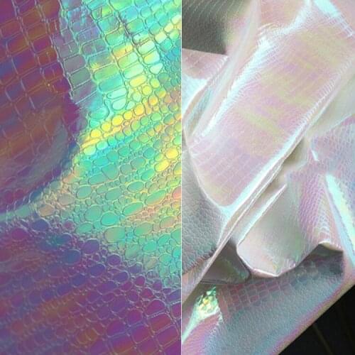 50cm*125cm Gradient Pink Faux Crocodile Leather Fabric DIY Patchwork Handmade Bag Material PU Artificial Leather