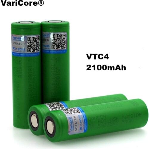 1-10PCS VariCore VTC4 100% original 18650 battery 3.6V 2100mAh rechargeable battery 18650