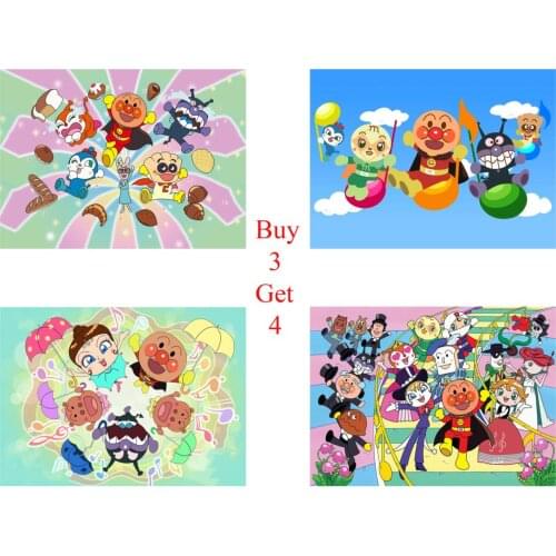 Anpanman Posters Cartoon Wall Stickers White Coated Paper Prints Livingroom Bedroom Bar Decoration Home Art Brand