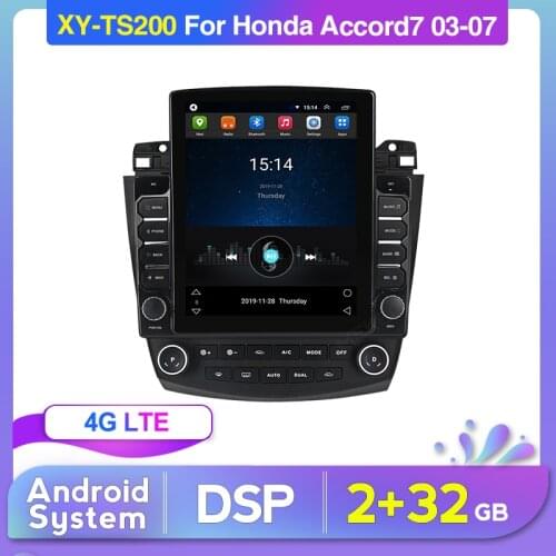 9.7 inch car radio gps navigation For Honda Accord 7 2003 2004 2005 2006 2007 support 4G SIM DVR CARPLAY Audio stereo 2G+32G