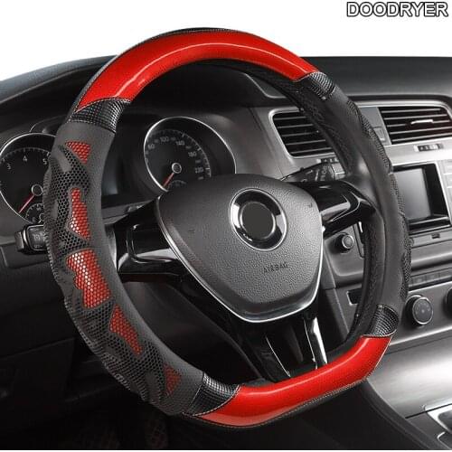 DOODRYER Microfiber Leather Car Steering Wheel Cover For Peugeot 308 207 208 206 3008 508 307 408 107 2008 4008 5008 508L
