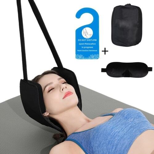 Hammock For Neck Stretcher Traction Massager Cervical Back Tools Comfortable Posture Pain Relief Relaxation With Free Eye Mask