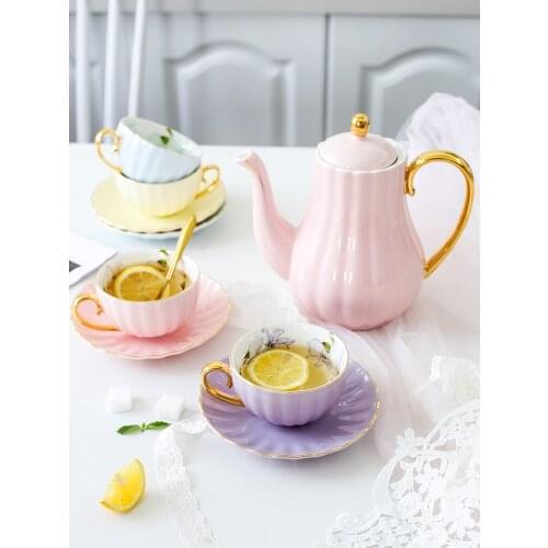 Gardenia English-style ceramics coffee cup saucer European teacup dish suit household afternoon porcelain tea set