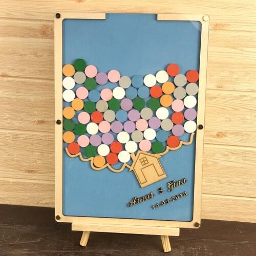 Personalized Wooden Wedding Guest Book , Wedding Gifts for Guests Handcrafted, Guest Book for Engagement Wedding Party Decor