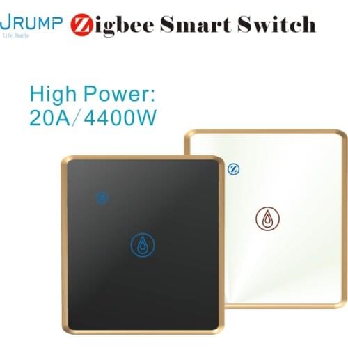 JRUMP EU Water Heater air Conditioner High-power smart Zigbee Switch,Touch Sensor Smart Wall Switch Work with Alexa, Google Home