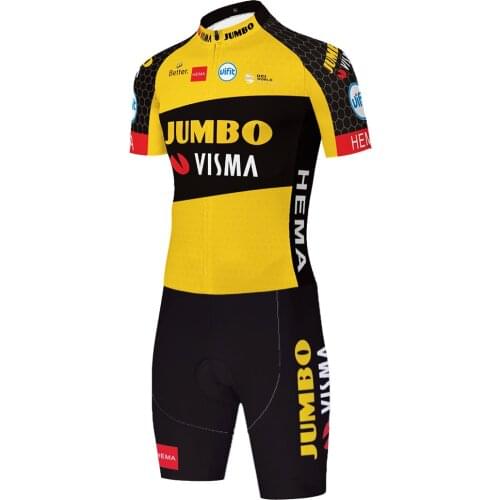 2021 Team JUMBO VISMA cycling skinsuit summer outdoor skinsuits bicycle kit ciclismo triathlon uniforme ciclismo 20D bodysuit