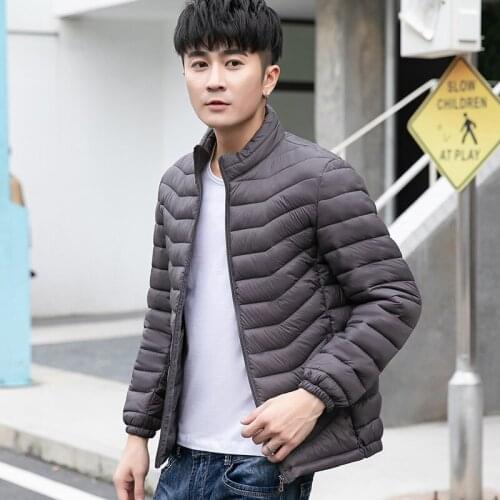 Winter New Men Solid Color Parkas Quality Brand Mens Stand Collar Warm Thick Jacket Male Fashion Casual Parka Coat