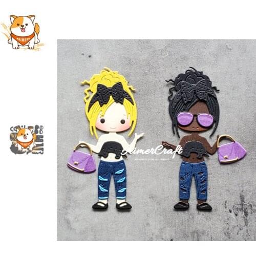 Summer Fashion Girl Metal Cutting Dies Mold Knife Scrapbooking Stencil DIY Embossing Craft Die Cuts Card Making New Die For 2020