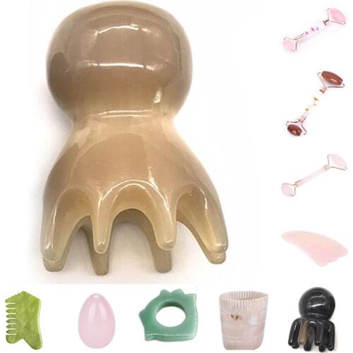 Head Meridian Scraping Scalp Massage Brush Natural Massage Comb Acupuncture SPA Guasha Therapy Massage Relax