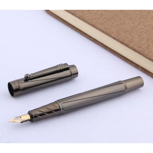 METAL Gun black titanium classic Gun gray Sculpture lattice Fountain Pen