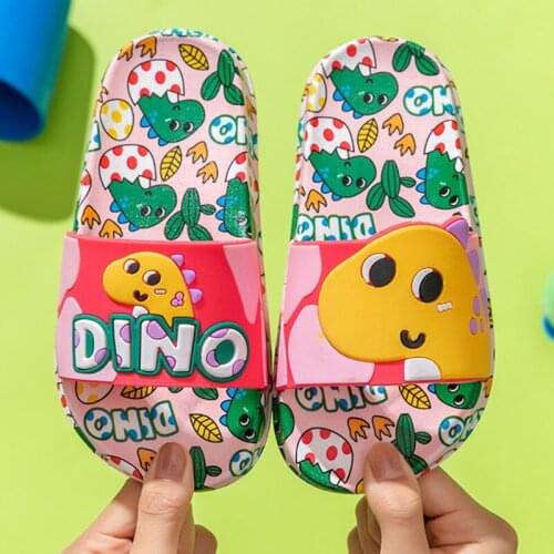 Cute Summer Shoes Kids Slippers for Girls Boys Printed Slides Home Outdoor Beach Children Slippers Soft Sole New Arrivals 2021