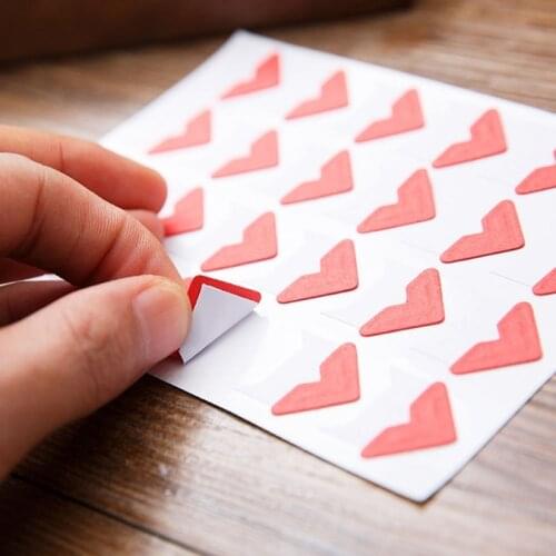 Cartoon Cute Photo Corner Stickers For DIY Baby Photo Album Or Scrapbook Album 24pcs/sheet