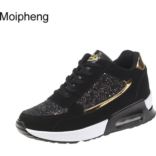 Moipheng Sneakers Women Quality Sequined Cloth Breathable Autumn Shoes Woman Chunky Dad Shoes Ladies ROME Bling Zapatillas Mujer