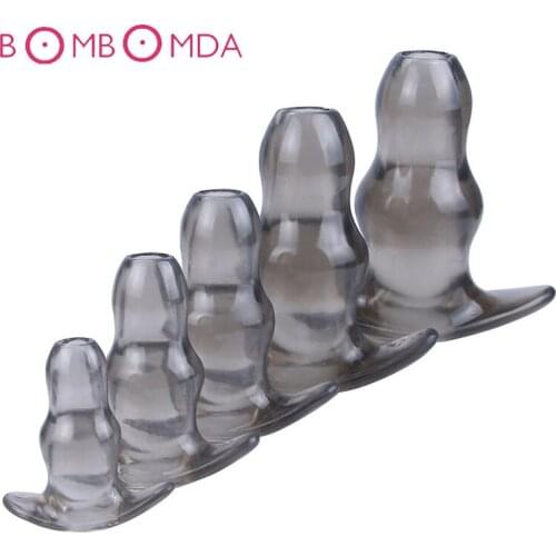 Male Penis Dildo Butt Plug Anal Sex Toys For Men Woman Gay Hollow Anal Plug Prostate Massage G spot Stimulate Adult Masturbator