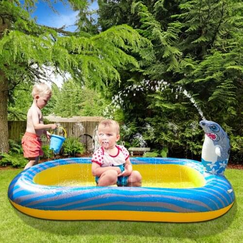 New inflatable jet pool Childrens outdoor water play toy pool Dinosaur Frog Sprinkler Pool holiday