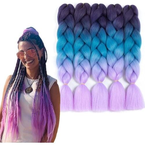 ONYX Hairs 24 Inch Jumbo Braids Hair Extensions Synthetic Braiding Hair Yaki style 100g/Pc Pure/Ombre Color for Women Dressing