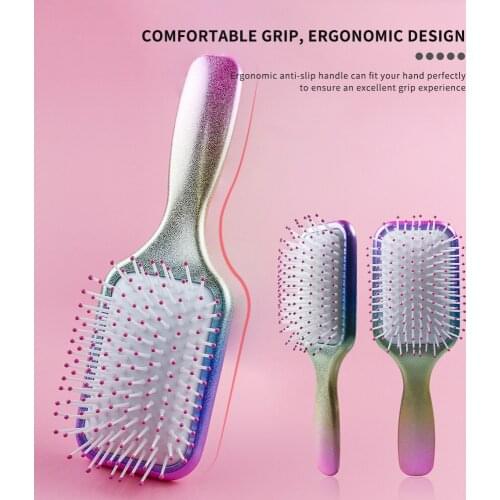 Air Cushion Comb Rainbow Detangling Hair Brush Women Hairdressing Tools Beauty Salon Quality Hair Sclap Massage Brush