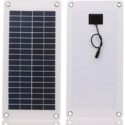 Solar Battery Panel Semi-flexible Portable Solar Charger Power Panel Trickle Charging For RV Motorcycle Boat Trailer Powersports