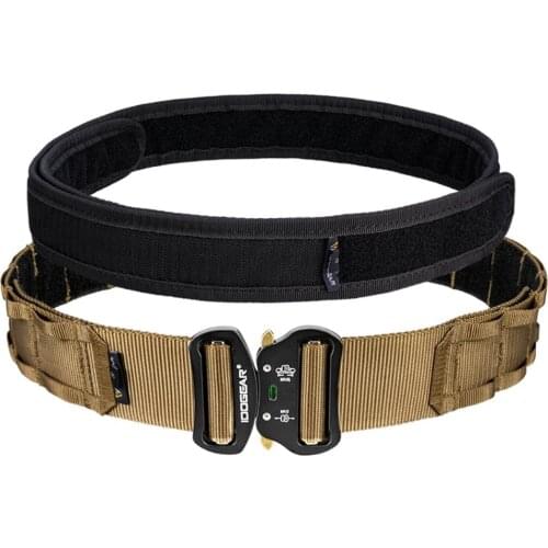 Tactical gear 2 Inch Combat Belt Quick Release Buckle MOLLE Hunting Outdoor Sports Mens Belt Durable Two-in-One