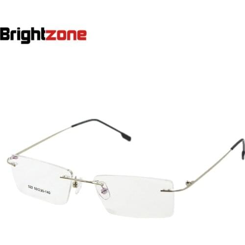 Titanium Memory Flexible Rimless Frame Eyeglasses Optical Prescription Glasses Spectacle for Women and Men Frame Shape Customed