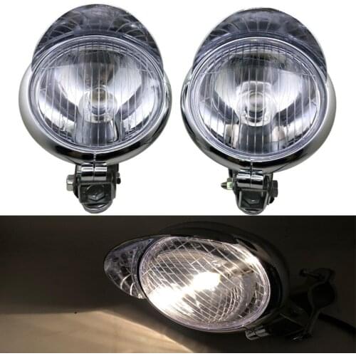 Universal Motorcycle Passing Spot Fog Light With Roll Cage Guard Bar Tube Mount Bracket Clamp For Cafe Racer Honda Yamaha