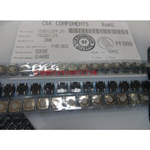 [VK] Touch switch KSC221JLFS 6*6*3.5 waterproof and dustproof silicone button switch