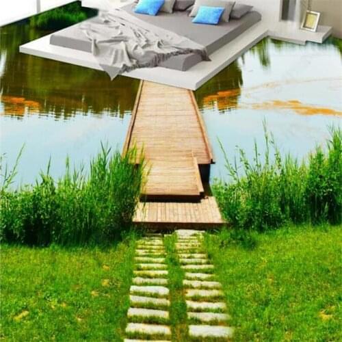 Wellyu Customized 3d flooring stickers waterproof self-adhesive wear-resistant thickening creative non-slip floor bathroom floor