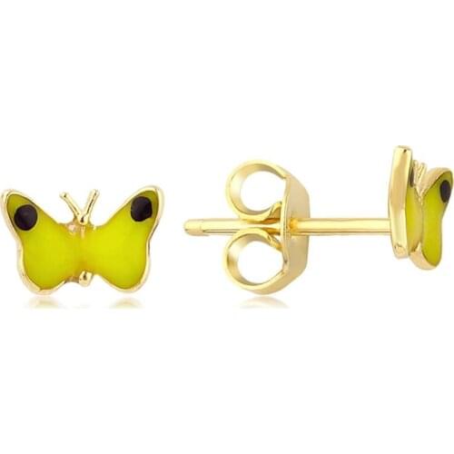 Yellow Butterfly Earrings W4E31004
