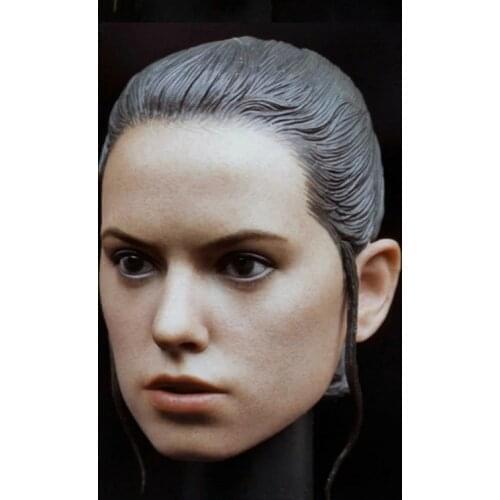1/6 Daisy Ridley Head Sculpt Black Hair Head Carving for 12 Inch Female Action Figure Body In Stock