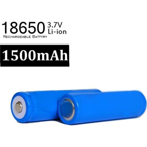 100PCS/LOT 18650 1500mah3.7V Rechargeable Battery for Led light Flashlight Free Shipping