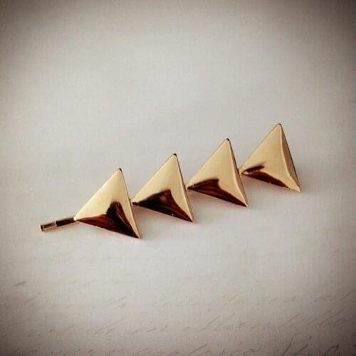 12pcs/lot alloy polishing personality triangle clip wholesale for girls